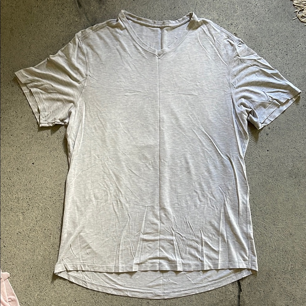 Men's Gray V-Neck T-Shirt